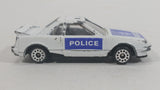 1980s Zee Zylmex Toyota MR2 White and Blue Police Car No. D81 Emergency Die Cast Toy Vehicle