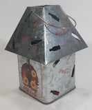 Coca-Cola Coke Soda Pop Flower Decor Galvanized Metal Outdoor Hanging Candle Lantern with Bottle Cut-outs