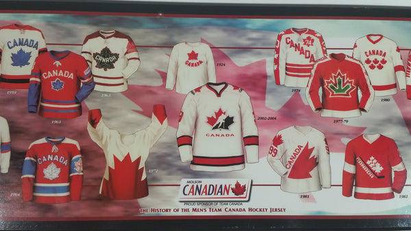 Molson Canadian Hockey Canada Team Jersey History Wall Plaque Board - New