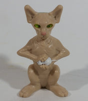 2010 Cats & Dogs: The Revenge of Kitty Galore Cat Movie Film Holding Rat Plastic Toy Figure - Burger King Kid's Meal