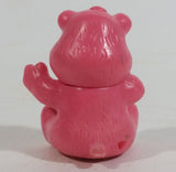 TCFC Care Bears Love A Lot Pink Hearts Small Miniature 1 1/2" Tall Sitting Toy Figurine