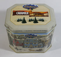 Cadbury's Festive Canisters Caramilk Fudge Chocolate Bar Snack Metal Tin Collectible