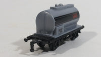 1990s Soma Train Gas Fuel Tanker Car 402107 - 10140 Grey Black Plastic Toy Railroad Vehicle