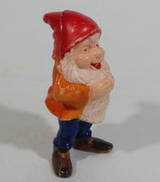 Vintage Snow White and the Seven Dwarfs "Happy" Hard Plastic Toy Figure Made in Hong Kong