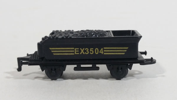 1990s Soma Train Coal Hauler Car EX3504 Black Plastic Toy Railroad Vehicle