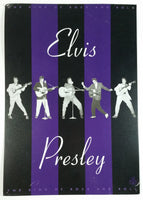 1998 EPE Elvis Presley The King of Rock and Roll Purple and Black 11 3/4" x 16 3/4" Tin Metal Sign Music Collectible
