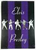 1998 EPE Elvis Presley The King of Rock and Roll Purple and Black 11 3/4" x 16 3/4" Tin Metal Sign Music Collectible