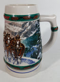 1993 Budweiser Holiday Stein Collection Special Delivery Ceramic Beer Stein By Artist Nora Koerber - Handcrafted in Brazil by Ceramarte
