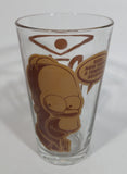 2013 The Simpsons Homer Simpson Duff Beer 'Beer... Now There's A Temporary Solution' Brown colored Glass Cup - 6" Tall