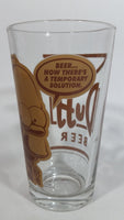 2013 The Simpsons Homer Simpson Duff Beer 'Beer... Now There's A Temporary Solution' Brown colored Glass Cup - 6" Tall