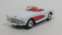Welly 1957 Corvette Convertible No. 2054 White Die Cast Toy Classic Car Vehicle with Rubber Tires