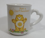 1983 American Greetings Designer Collection Care Bears 'Have a Cup O' Sunshine!' Stoneware Coffee Mug Cup with Heart Shaped Handle