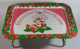 Vintage 1981 Strawberry Shortcake Dinner Lunch Fold Out Metal TV Tray