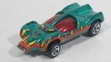 1996 Hot Wheels Street Eaters Speed Machine Metallic Green Die Cast Toy Car Vehicle
