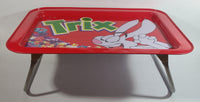 Trix Breakfast Cereal with Silly Rabbit Mascot Red Dinner Lunch Fold Out Metal TV Tray