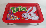 Trix Breakfast Cereal with Silly Rabbit Mascot Red Dinner Lunch Fold Out Metal TV Tray