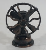 Vintage Miniature Antique Fan with Knob To Turn Blades Metal Pencil Sharpener Doll House Furniture Size