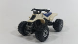 1991 Hot Wheels Suzuki Quadracer Cream White Die Cast ATV Toy Vehicle