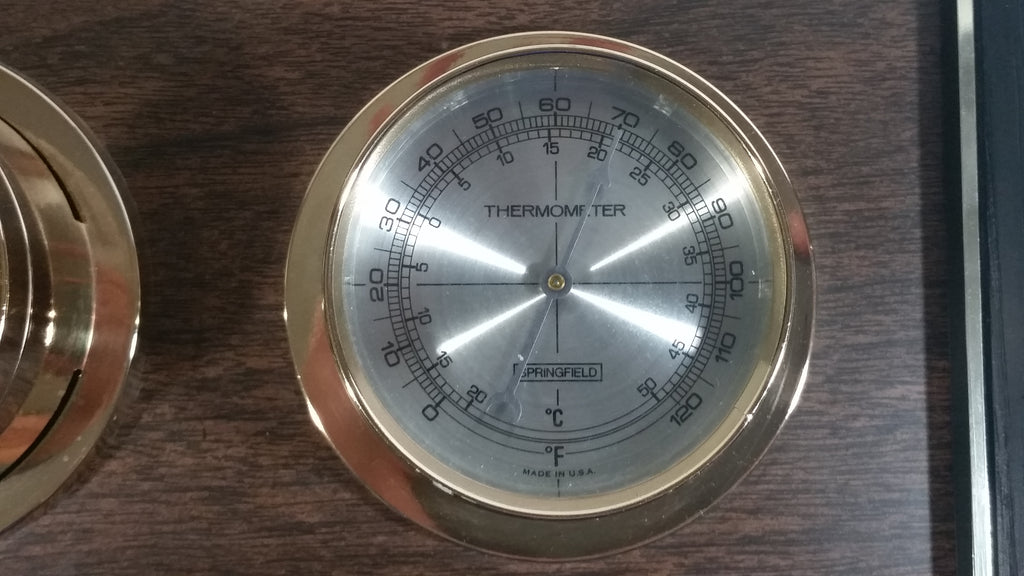 Vintage Springfield Instrument Company Thermometer & Humidity Weather