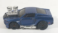 2003 Hot Wheels First Editions Tooned 1968 Mustang Dark Blue Die Cast Toy Muscle Car Vehicle