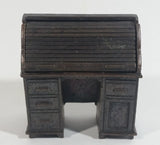 Vintage Miniature Roll Top Secretary Desk Metal Pencil Sharpener Doll House Furniture Size