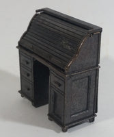 Vintage Miniature Roll Top Secretary Desk Metal Pencil Sharpener Doll House Furniture Size