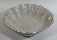 Iridescent Mother of Pearl Glazed Clam Shell Ceramic Center Bowl