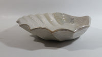 Iridescent Mother of Pearl Glazed Clam Shell Ceramic Center Bowl