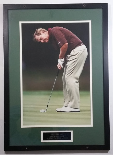 Jack Nicklaus "The Golden Bear" 38 Year PGA Tour Legend Framed Picture 16" x 23" Golf Sports Collectible
