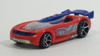 2010 Hot Wheels Trick Tracks Battle Spec Orange Blue Die Cast Toy Car Vehicle