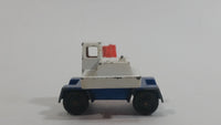 Vintage Corgi Juniors Digger Excavator White Blue Die Cast Toy Construction Equipment Vehicle