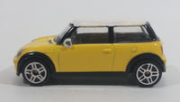 HTI BMW Mini Cooper S Yellow and White Die Cast Toy Car Vehicle