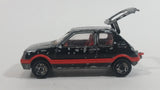 Majorette Peugeot 205 GTI 1/53 Scale No. 281 Black Die Cast Toy Car Vehicle with Opening Hatch Door