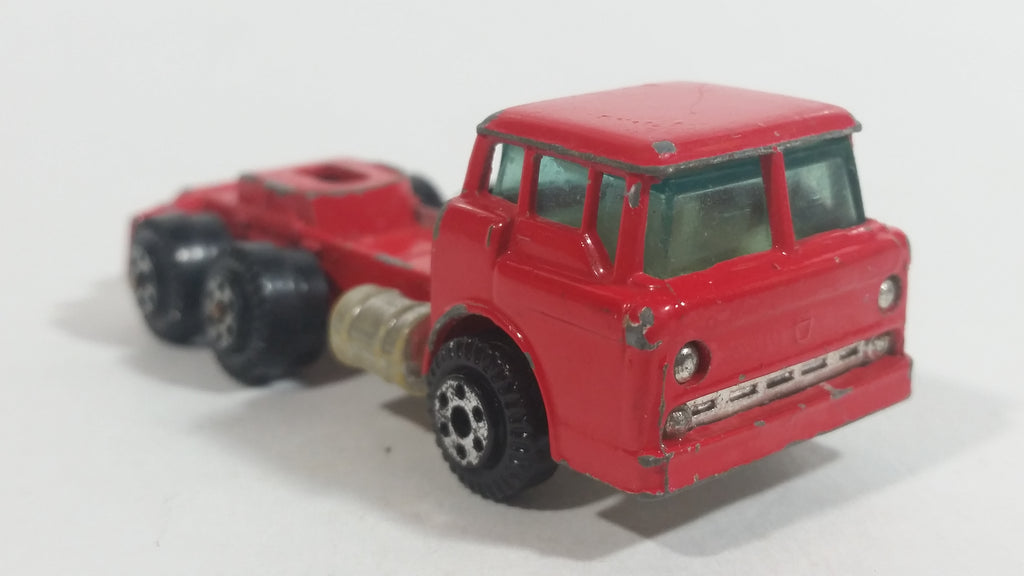 Vintage 1973 Yatming Ford F600 Cabover Red Semi Truck Tractor Rig Die ...