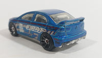 2010 Hot Wheels Night Burnerz 2008 Lancer Evolution Metallic Blue Die Cast Toy Car Vehicle