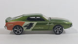 2010 Hot Wheels Muscle Mania AMC Javelin AMX Dark Lime Green Die Cast Toy Muscle Car Vehicle