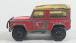 1989 Matchbox Mountain Trails Land Rover Ninety Red and White Die Cast Toy Car Vehicle - Macau