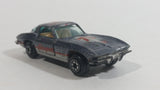 Yatming 1963 Corvette Stingray Dark Grey No. 1078 Die Cast Toy Muscle Car Vehicle with Opening Doors