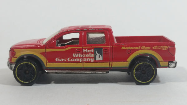 2010 Hot Wheels City Works Rides 2009 Ford F-150 Truck Bright Red Die Cast Toy Car Vehicle