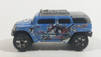2005 Hot Wheels Robo Revenge Rockster Blue Hummer Style Die Cast Toy Car Vehicle