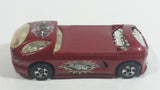 2001 Hot Wheels Skateboarders Deora II Dark Red Die Cast Toy Car Vehicle