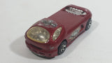2001 Hot Wheels Skateboarders Deora II Dark Red Die Cast Toy Car Vehicle