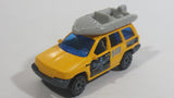 1999 Matchbox Jeep Grand Cherokee Yellow with Grey Raft Die Cast Toy Car Vehicle