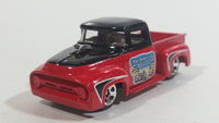 2015 Hot Wheels Road Trippin' Custom '56 Ford Truck Pan American Highway Red and Black Die Cast Toy Car Vehicle