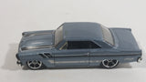 2012 Hot Wheels '66 Chevy Nova Metalflake Blue-Grey Die Cast Toy Muscle Car Vehicle