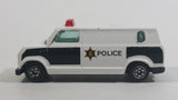 Yatming 1970s Ford Econoline Police Cop Van White and Black Die Cast Toy Car Vehicle