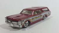 2010 Hot Wheels City Works Custom '66 GTO Wagon Fire Department Dark Red and White Die Cast Toy Car Vehicle