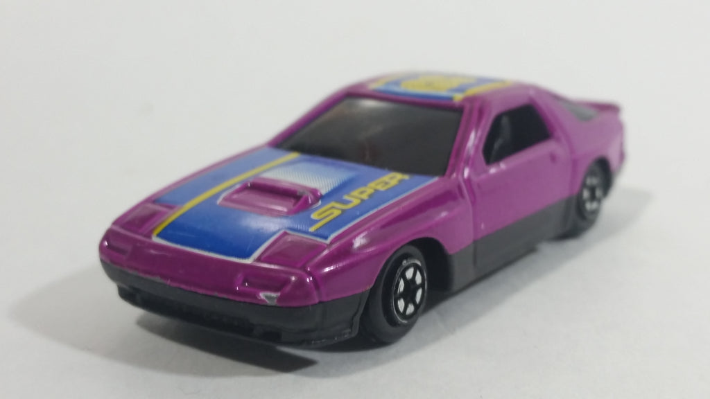 Yatming Mazda RX-7 Turbo Purple Super 8 No. 807 Die Cast Toy Car Vehic ...