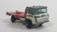 Vintage Yatming Semi Truck White with Red Back Die Cast Toy Car Vehicle