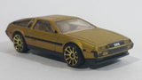 2010 Hot Wheels '81 DeLorean DMC-12 Brushed Metalflake Gold Bronze Die Cast Toy Car Vehicle